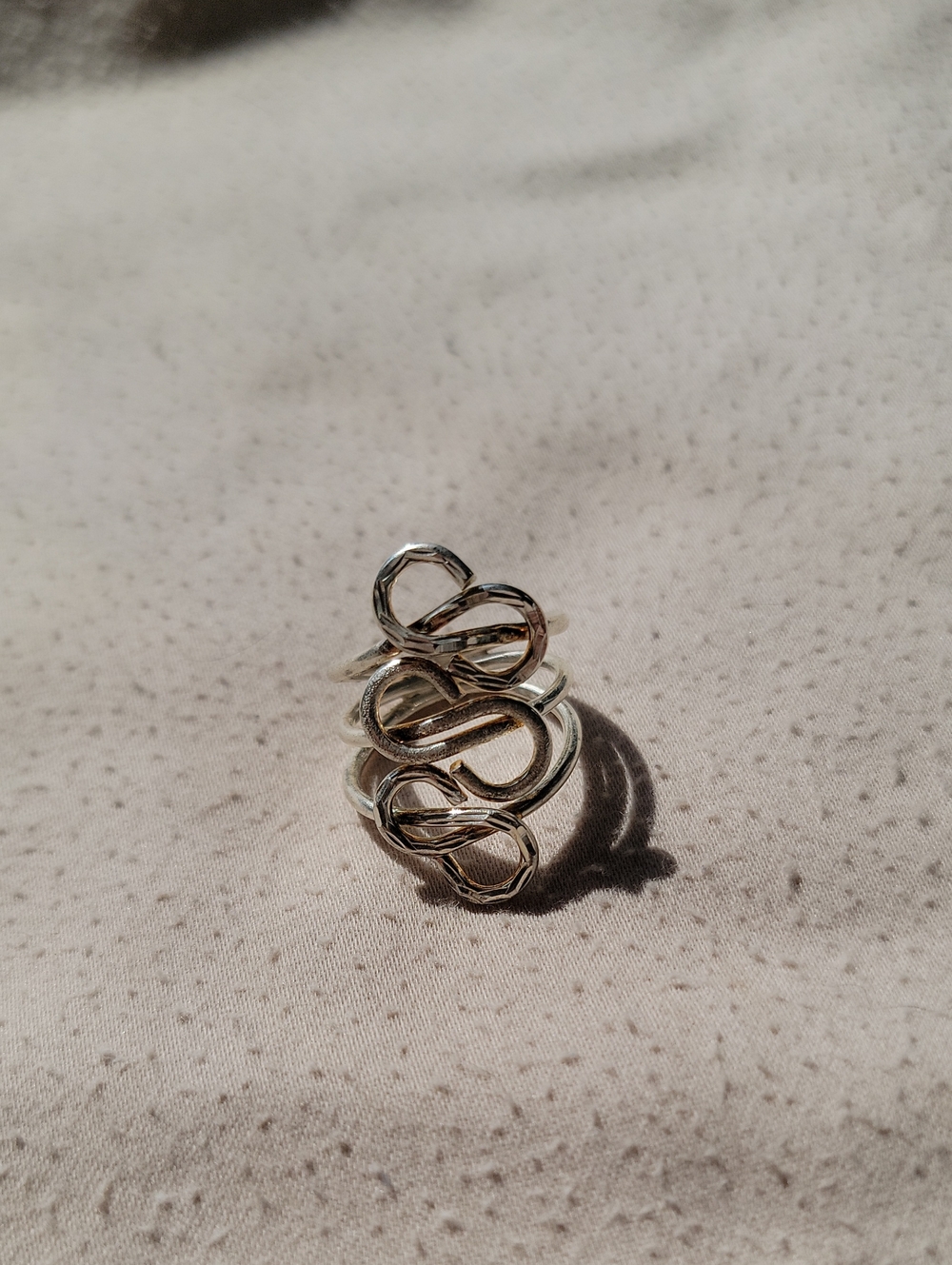 Lia Sophia Polished Silver Snake Wrap Ring